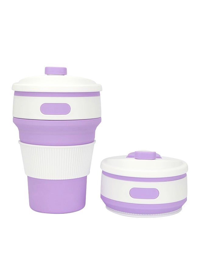 Stylish Collapsible Silicone Folding Retractable Mug Cup Portable For Outdoor ZM062605 Lilac - Image 2