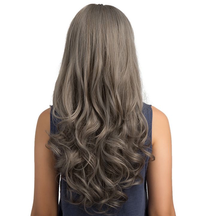 Generic Long Curly Hair Wig Grey  - Image 3
