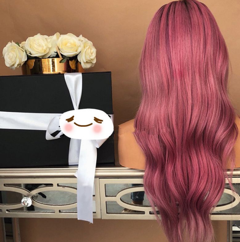 باروكة بشعر طويل مجعد أحمر برغندي - Image 3