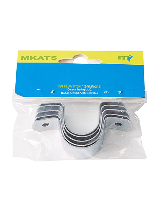 Hettich 5-Piece Galvanized Pipe Clamp Silver 3/4inch - Image 1