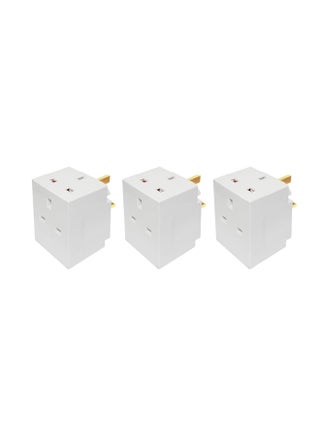 Multi Socket 3 Way Fused Adaptor White - v1556173950/N24224129A_1