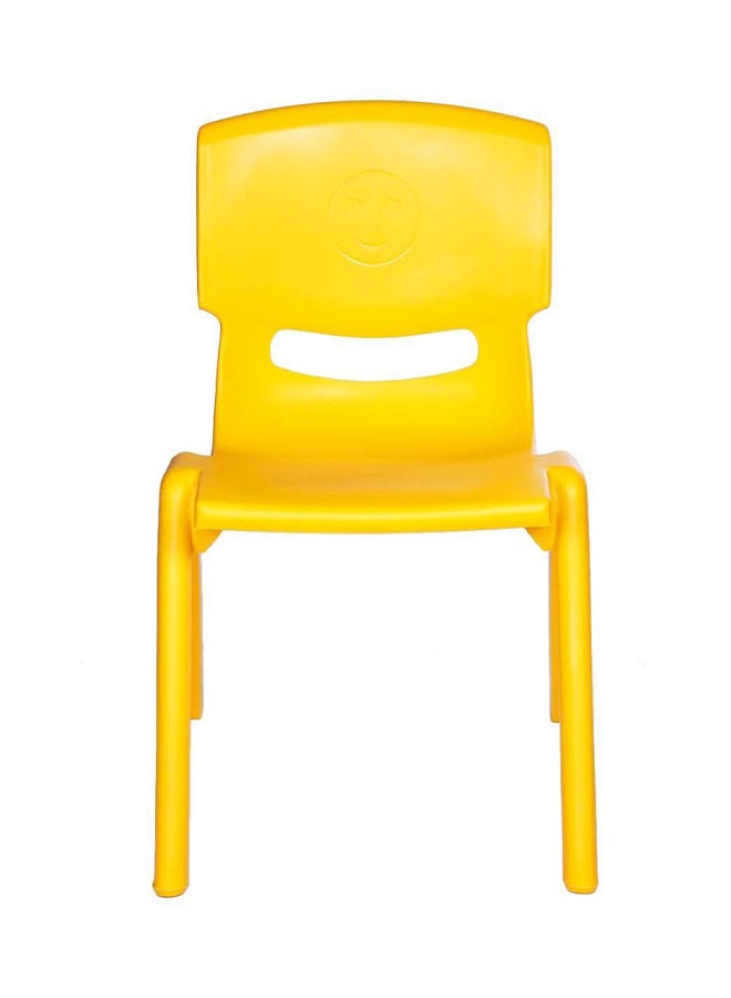 Generic Plastic Curved Backless Chair Yellow 53x28x28cm  - Image 1