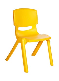 Generic Plastic Curved Backless Chair Yellow 53x28x28cm  - Image 2