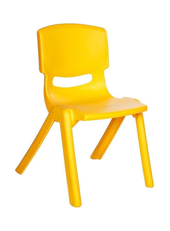 Generic Plastic Curved Backless Chair Yellow 53x28x28cm  - Image 2