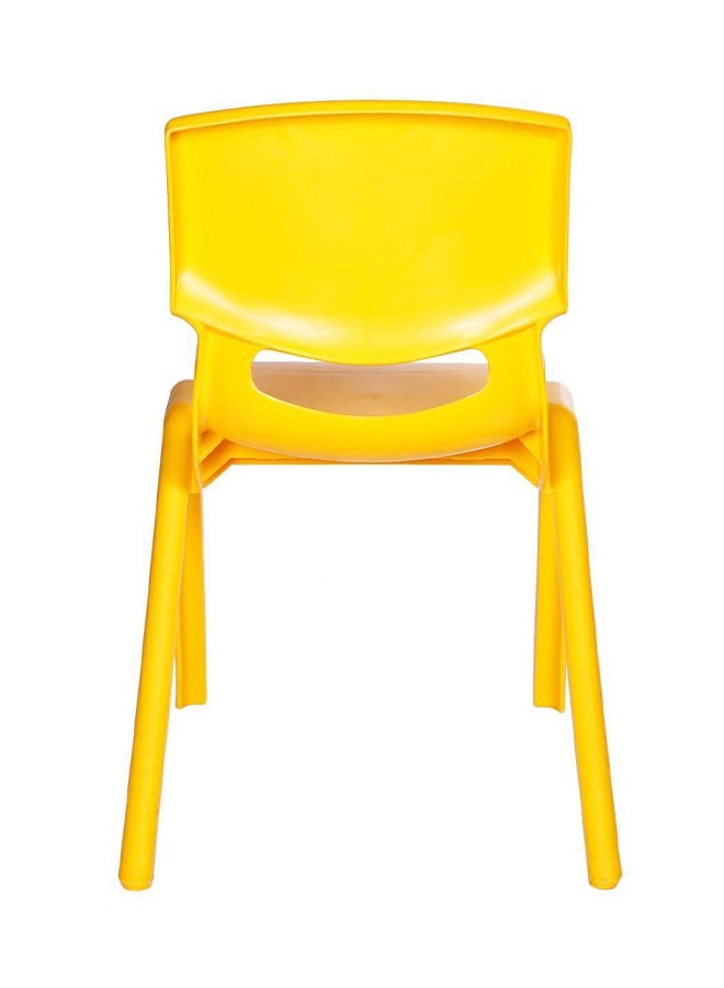 Generic Plastic Curved Backless Chair Yellow 53x28x28cm  - Image 3