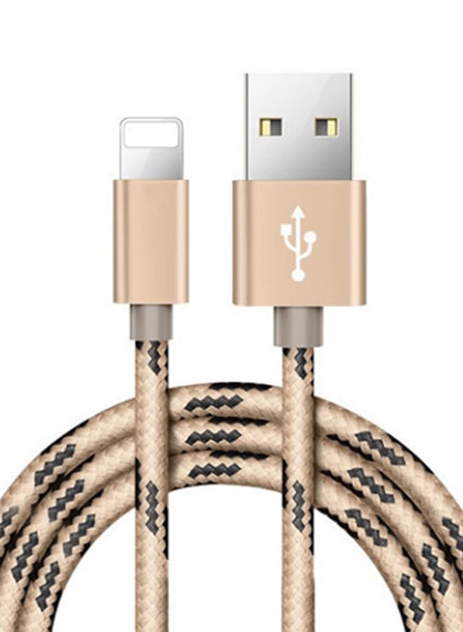 iTelker USB Data Sync Charger Cable For Apple iPhone Gold