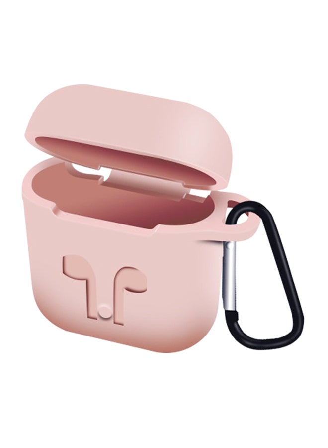 آي تيلكر غطاء حماية مضاد للصدمات من السيليكون لسماعات إير بودز 2 وردي