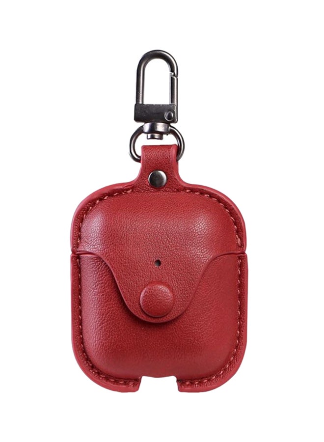 iTelker Leather Case For Apple AirPods 2 Red 