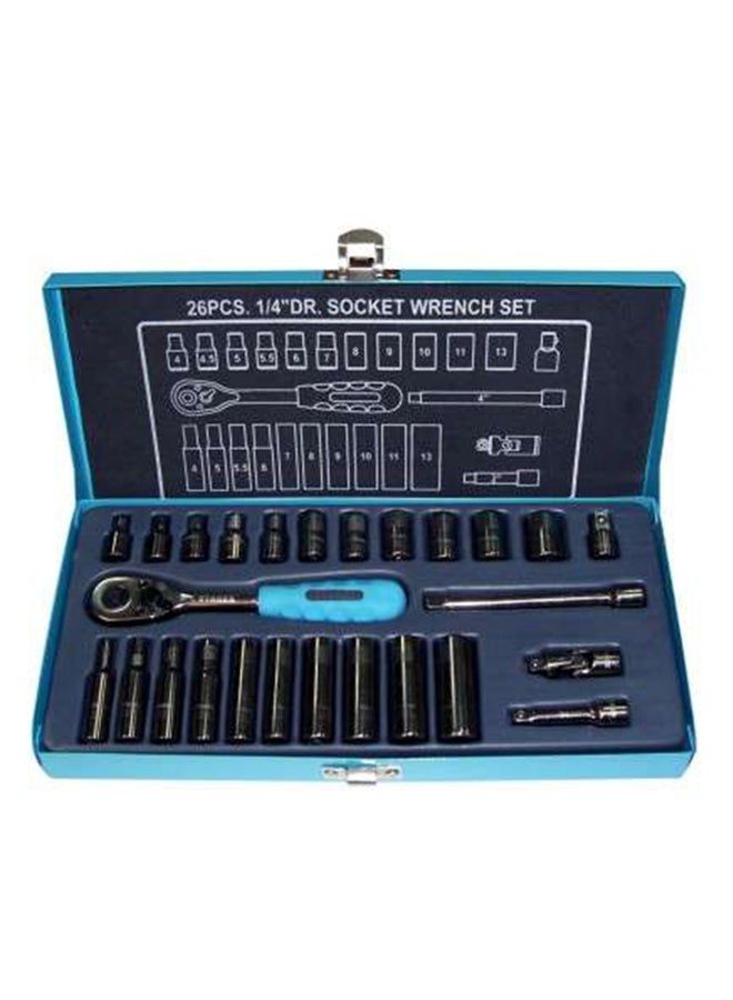 Starex 26-Pieces Socket Wrench Set Black