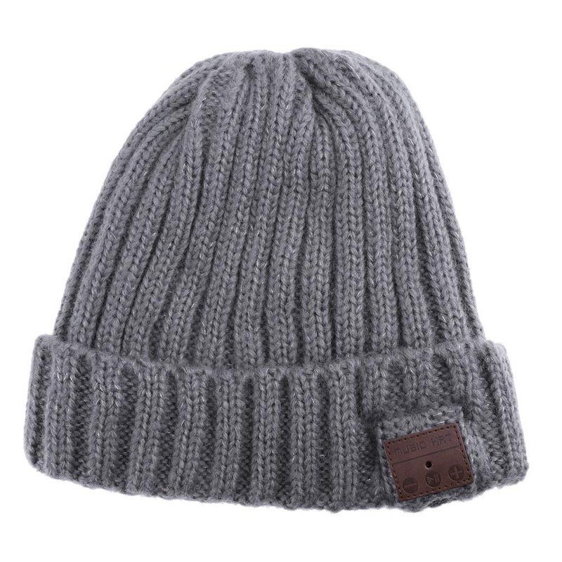 Winter Warm Knitted Bluetooth Headphones Hat Wireless Bluetooth 4.0 Acrylic Fibers Beanie Hat with Microphone 