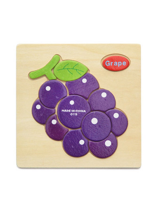 اتش واي بازل خشبي للأطفال بتصميم على شكل العنب 14.8x14.8x0.5سم
