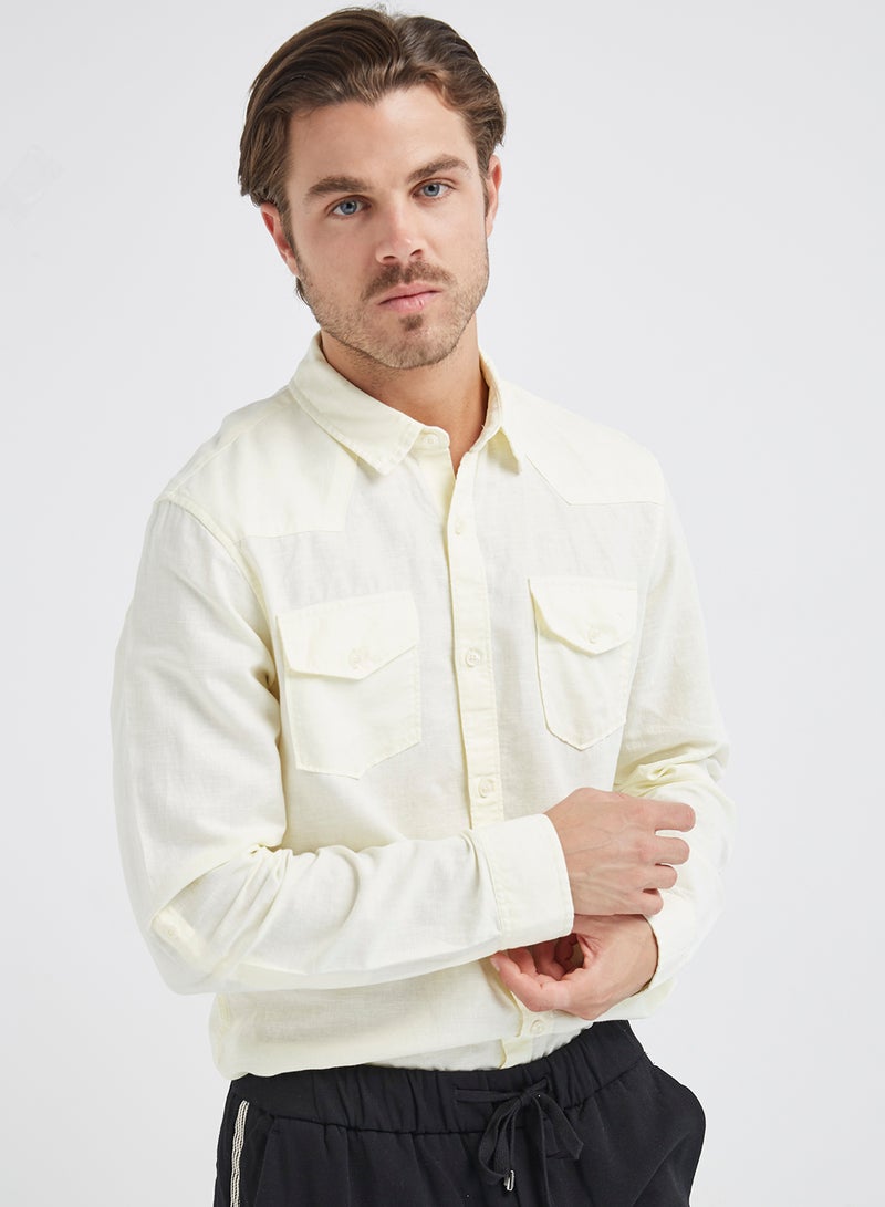 Iconic Santorini Odessey Dexter Shirt Yellow - Image 1