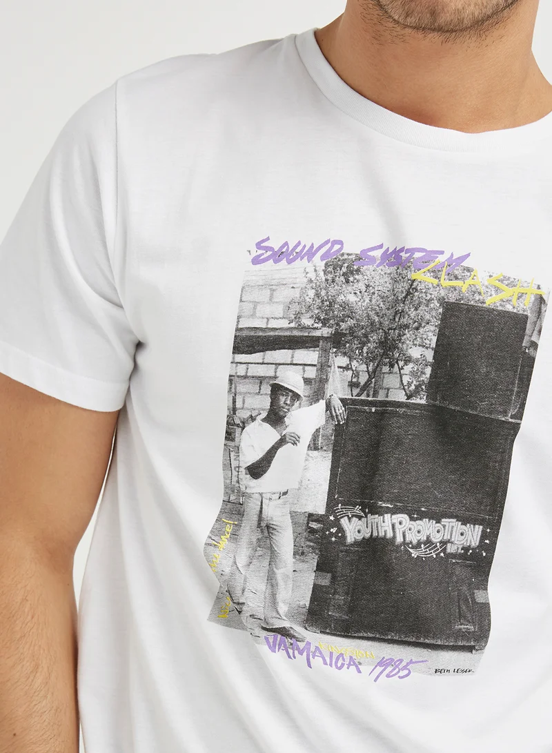 DEDICATED Sound System Clash T-Shirt White/Black/Grey