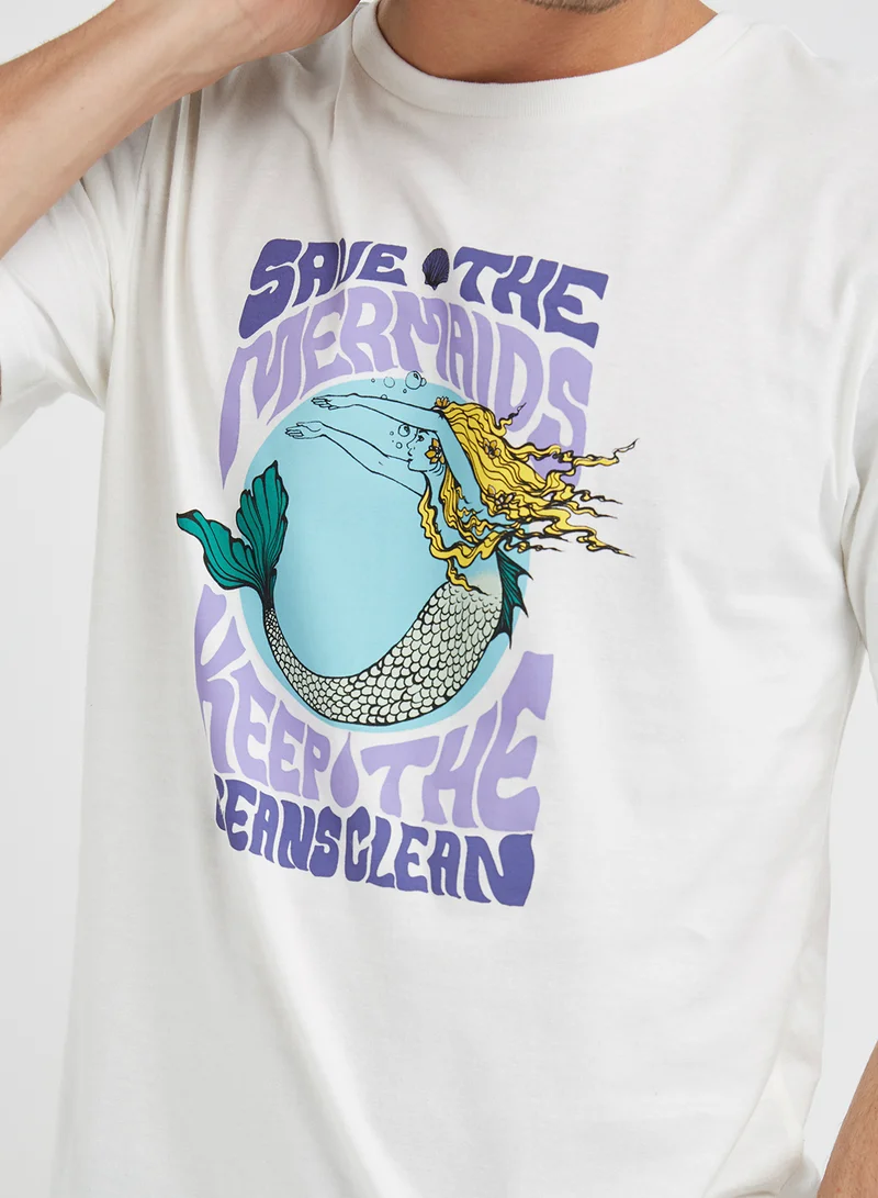 DEDICATED Stockholm Mermaids T-shirt White