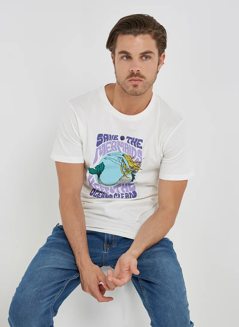 DEDICATED Stockholm Mermaids T-shirt White