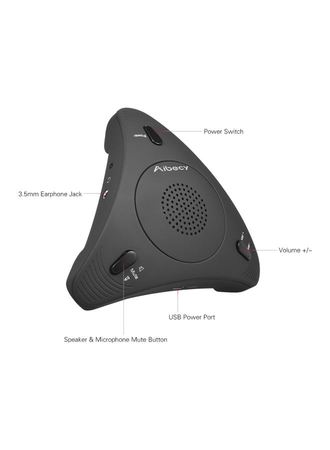 أيبيسي ميكروفون مكثف بمنفذ USB مناسب للمؤتمرات أسود - Image 3