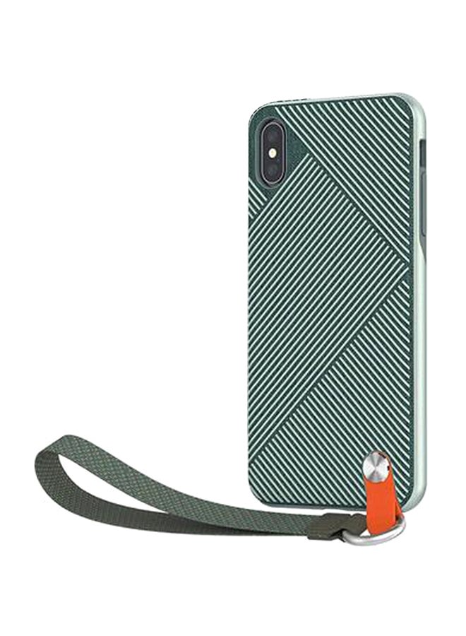 موشي غطاء حماية صلب ومتين مزود بحزام لهاتف أبل آيفون XS ماكس أخضر نعناعي/أبيض - Image 1