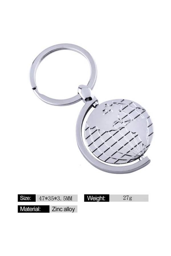 Globe Metal Keyring - Image 2