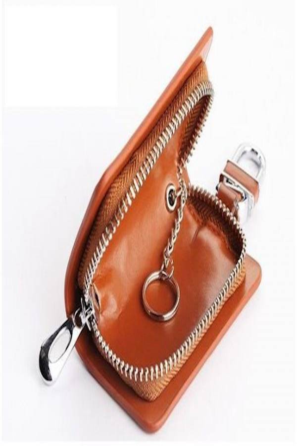 Leather Car Keychain Bag For Mercedes - Image 2