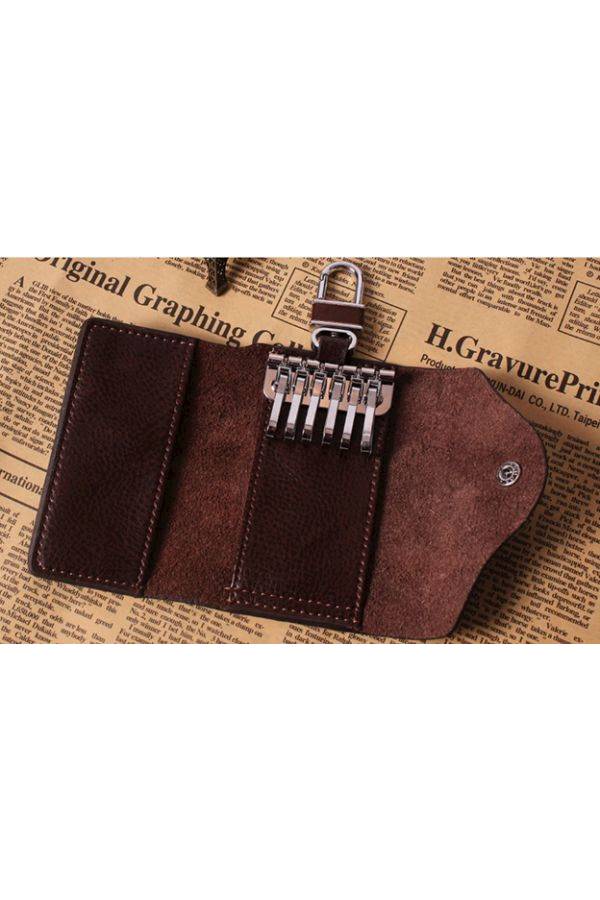 Generic Vintage Genuine Leather  Wallet Women Keychain  - Image 3