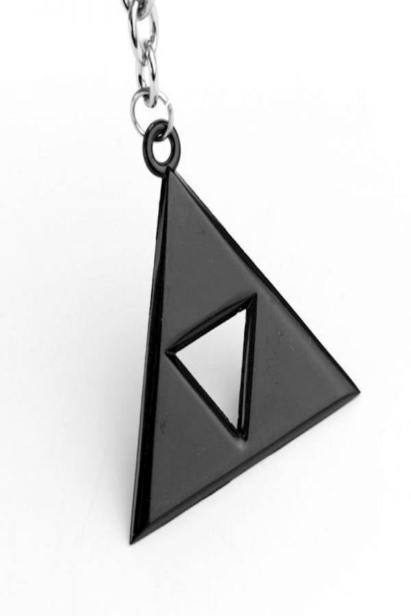 Unisex Men Women Tri Angle Alloy Metal Keyring - Image 4