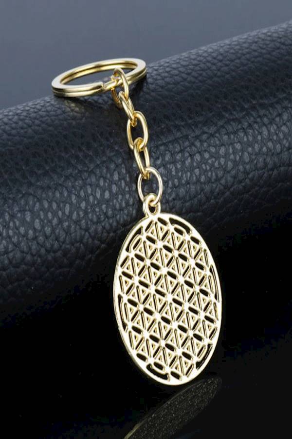 Hollow Out Round Alloy Keyrings - Image 2