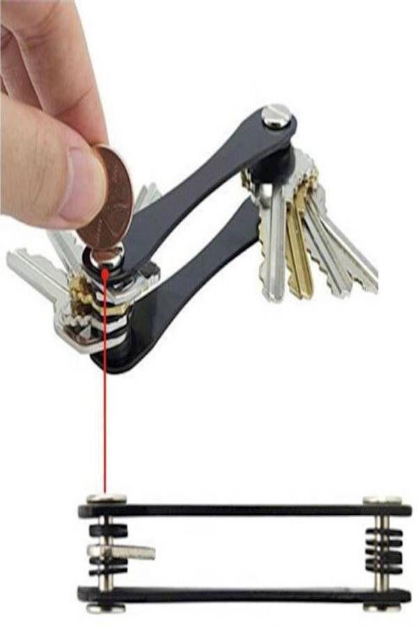 Generic Key Smart Key Holder Organize Portable Pocket Clips Keychain  - Image 2
