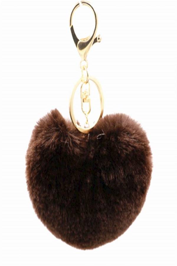Generic Imitation Rabbit Fur Ball Toy Doll Bag Car Key Ring gold  - Image 3