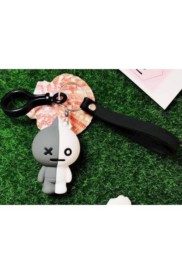 سلسلة مفاتيح بدلاية مجسم لفرقة Bts الموسيقية رمادي/أسود - Image 2