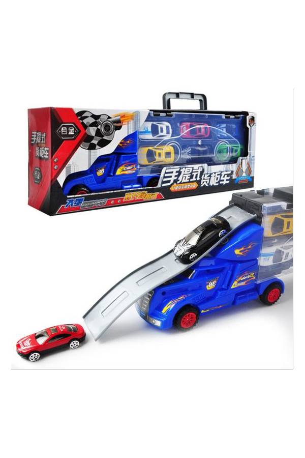 6-Piece Car Model Toy Container Truck Set - Image 3