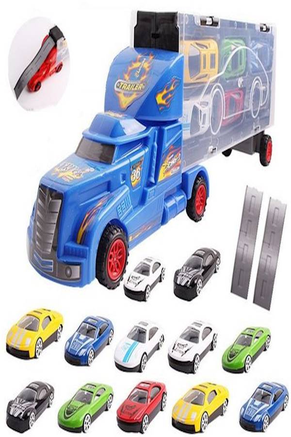 6-Piece Car Collection Container Truck Set - Image 2