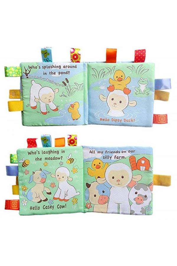 طقم كتب أطفال من القماش اللين مكون من 4 قطع - Image 2