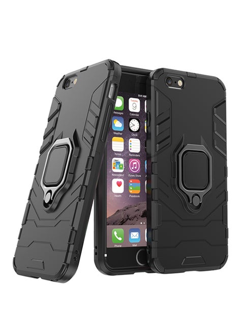 Anti-Fall Ring Bracket Full Package Armor Phone Case Cover For Apple iPhone 8 Plus Black