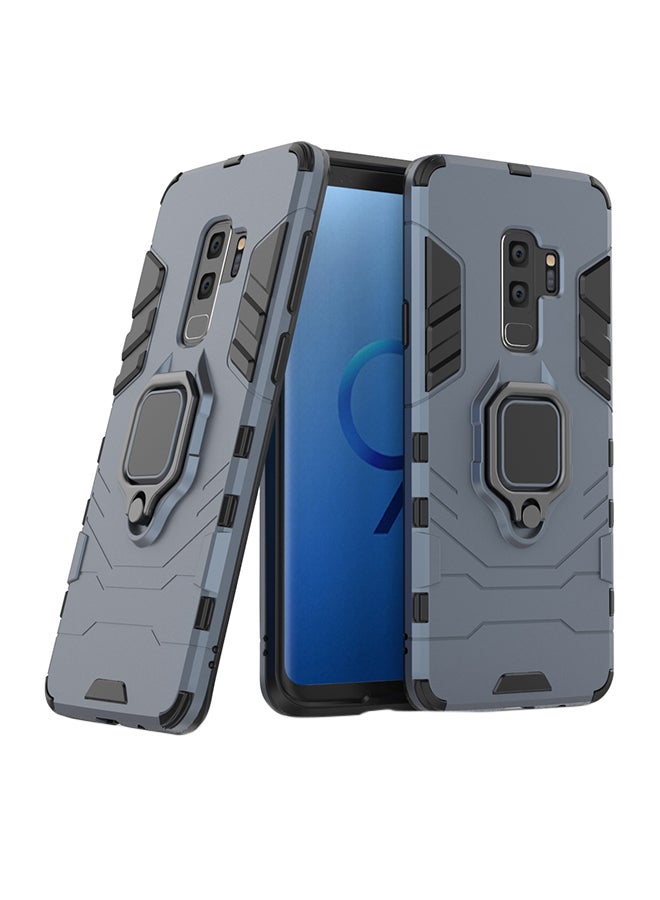 Anti-Fall Ring Bracket Full Package Armor Phone Case Cover For Samsung Galaxy S9 Blue - Image 1