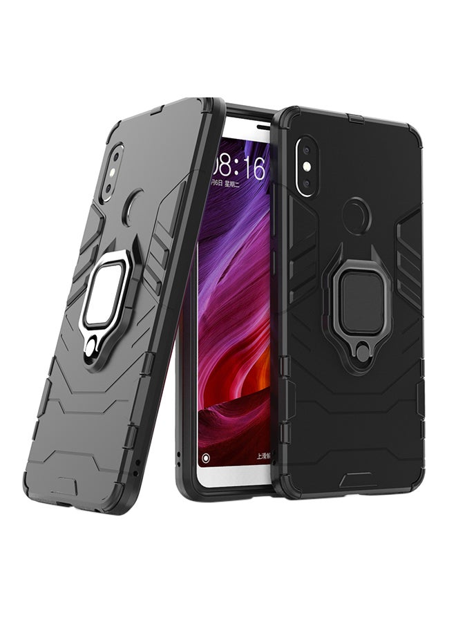 Anti-Fall Ring Bracket Full Package Armor Phone Case Cover For Xiaomi Mi A2 Lite Black - Image 1