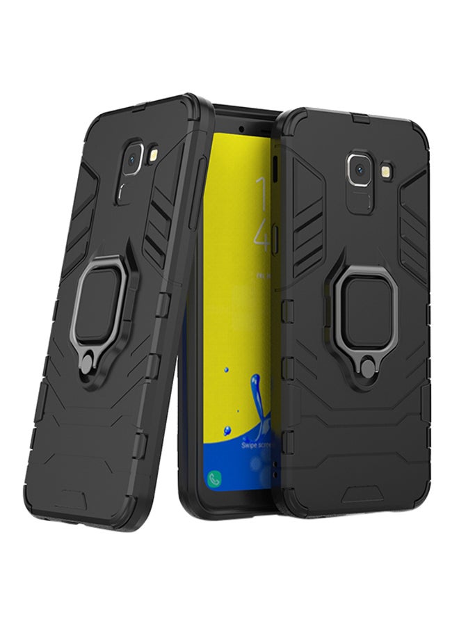 Anti-Fall Ring Bracket Full Package Armor Phone Case Cover For Samsung Galaxy A5 2018 Black  - Image 1