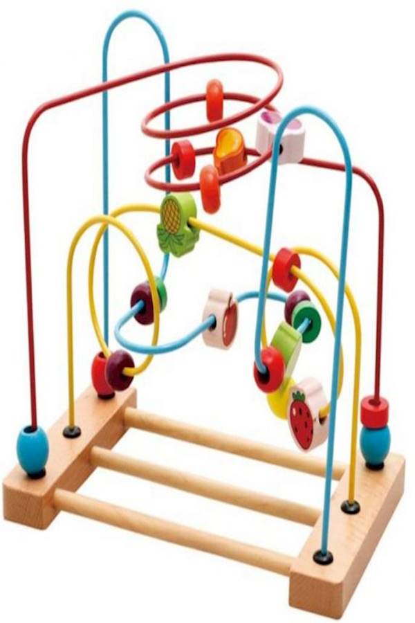 Classic Beech Fruit Beads Educational Wooden Toy - Image 1