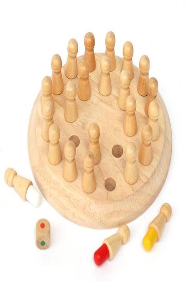 Wooden Memory Chess Game Preschool Educational Training Toy - Image 2