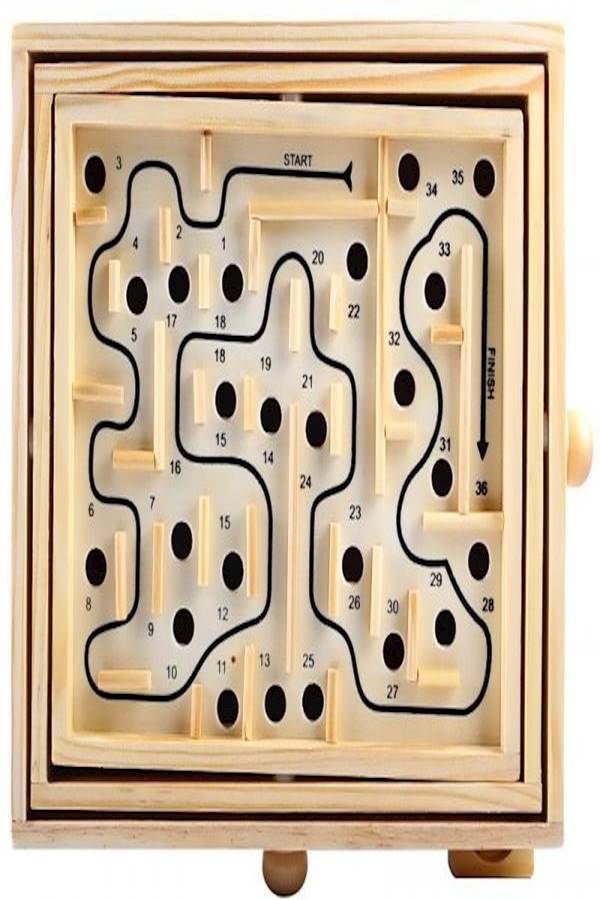 Wooden 3D Ball Maze Educational Toys - Image 1