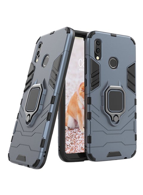 Anti-Fall Ring Bracket Full Package Armor Phone Case Cover For Huawei P-Smart 2019 Blue