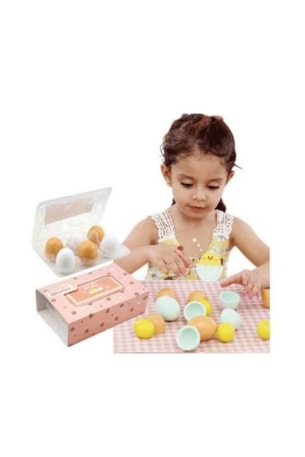 لعبة تجميع البيض مكونة من 6 بيضات خشبية - Image 2