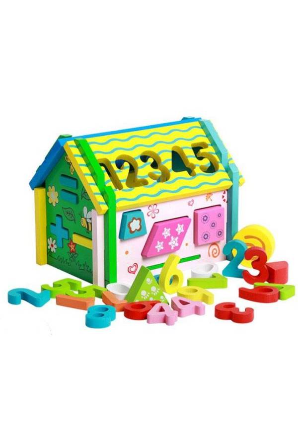 Baby Wooden Number Architecture Educational Toy - Image 1
