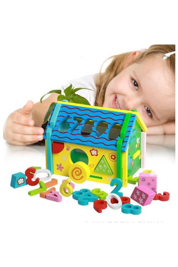 Baby Wooden Number Architecture Educational Toy - Image 3