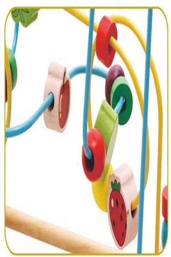 Classic Beech Fruit Beads Educational Wooden Toy - Image 3