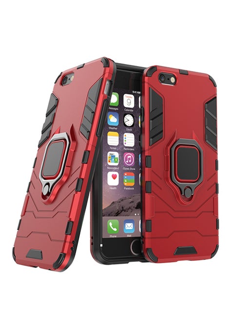 Anti-Fall Ring Bracket Full Package Armor Phone Case Cover For Apple iPhone 7 Plus Red