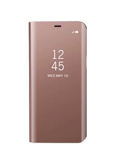 Ultra-Thin Translucent View Mirror Flip Electroplate Stand Case Cover For Samsung Galaxy S7 Edge Rose gold