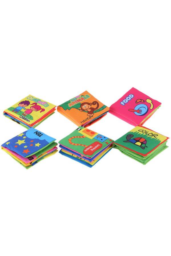 6-Pieces Coolplay Baby's First Non-Toxic Fabric Book - Image 1