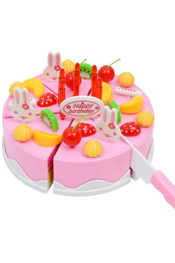 38-Pieces Set Plastic Kitchen Food Fruit Birthday Cake - Image 1