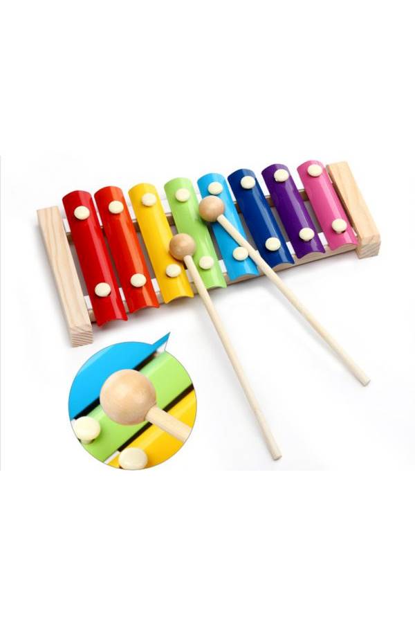 لعبة بيانو للأطفال مزودة بأقواس خشبية - Image 2