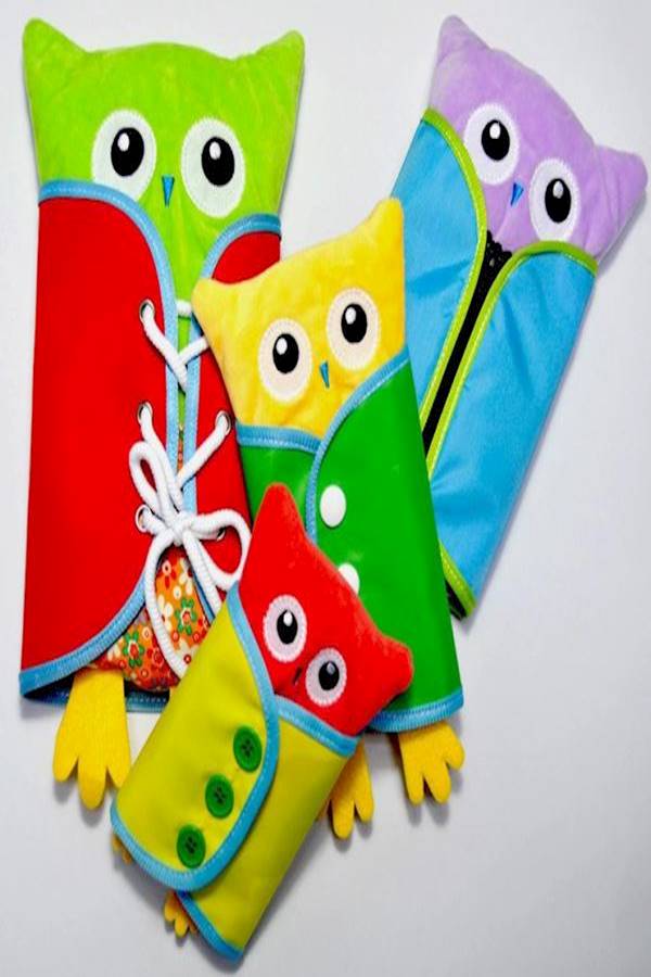4-Piece Owl Shaped Plush Learn To Dress Toy Set  - Image 5